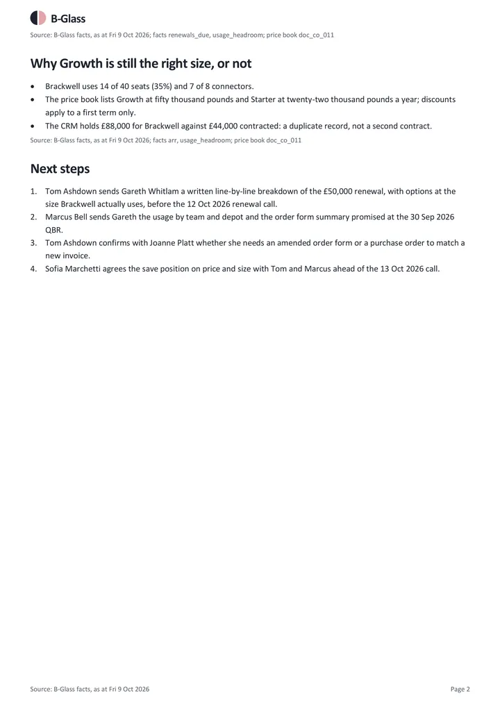 Renewal proposal: page 2