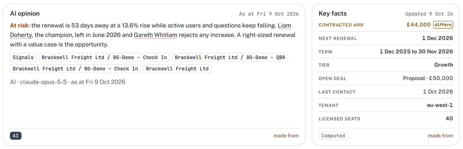 Screenshot: The AI's opinion